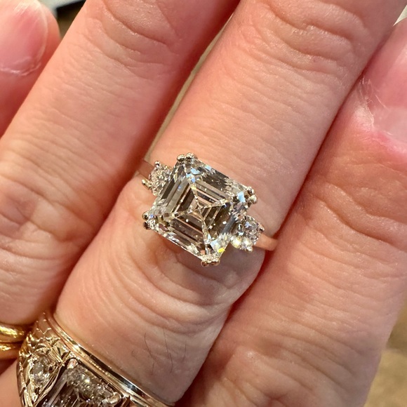 14K Yellow Gold Lab Grown Diamond Engagement Ring - Picture 8 of 13